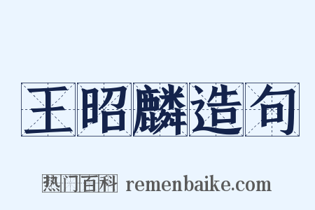 王昭麟造句是什么意思的图片